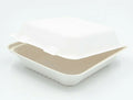 9*6*3" Clamshell (900ml) White Sugarcane