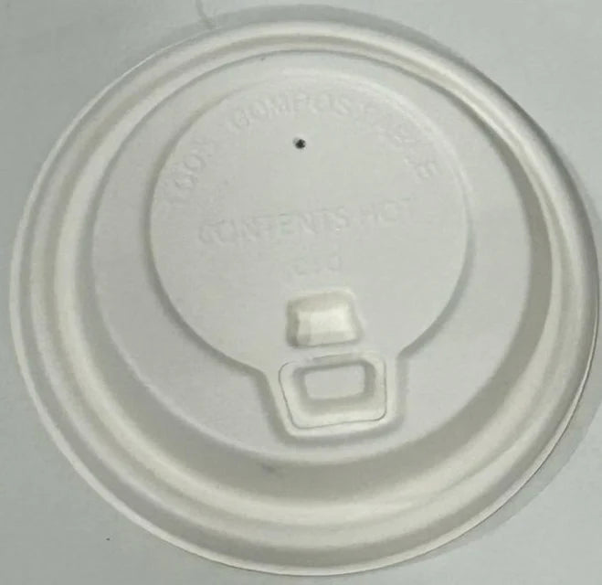90mm Coffee Lids Sugar Cane (With lid)
